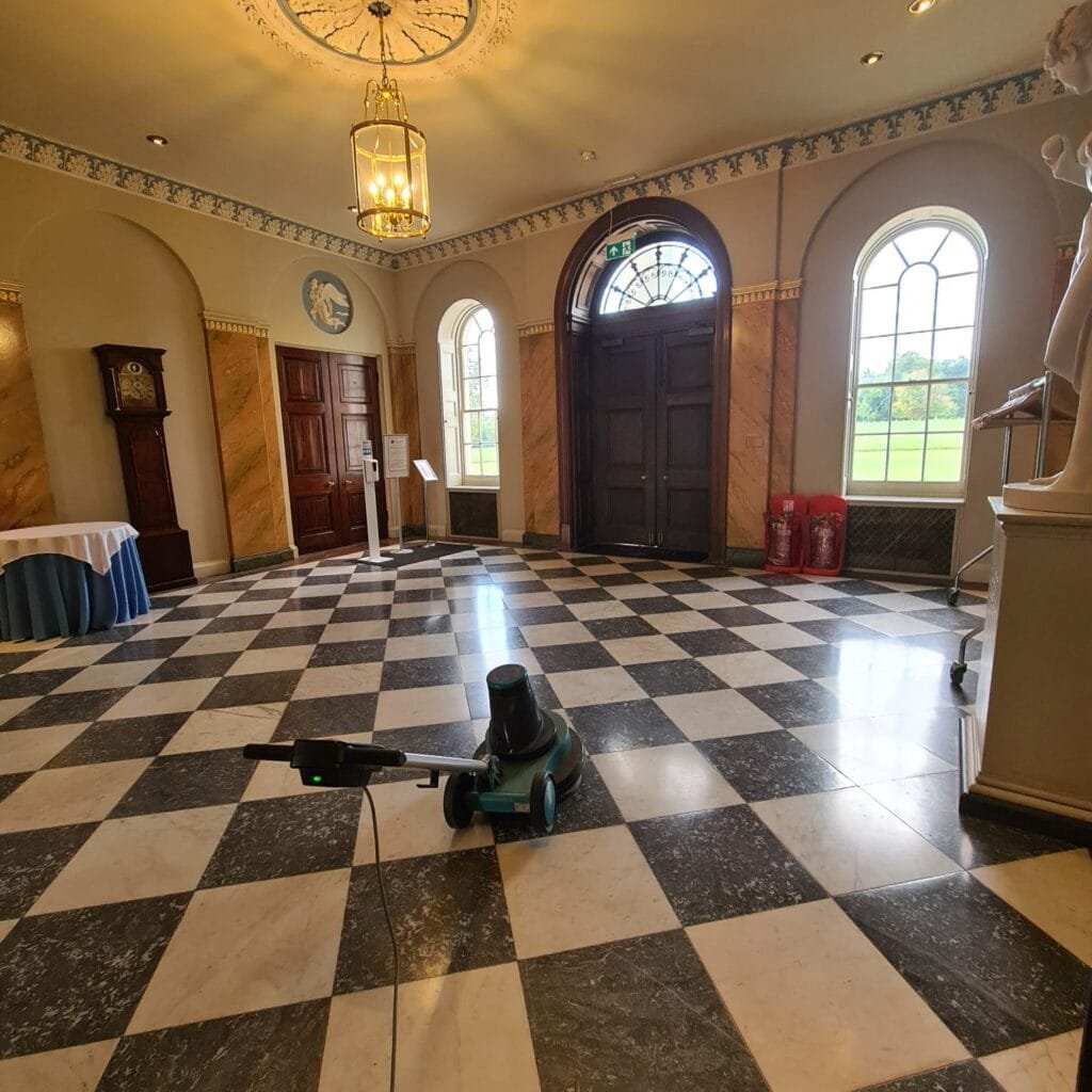 Shiny Floor 2 Stone floor after polishing, shiny finish, Floor Champions Essex