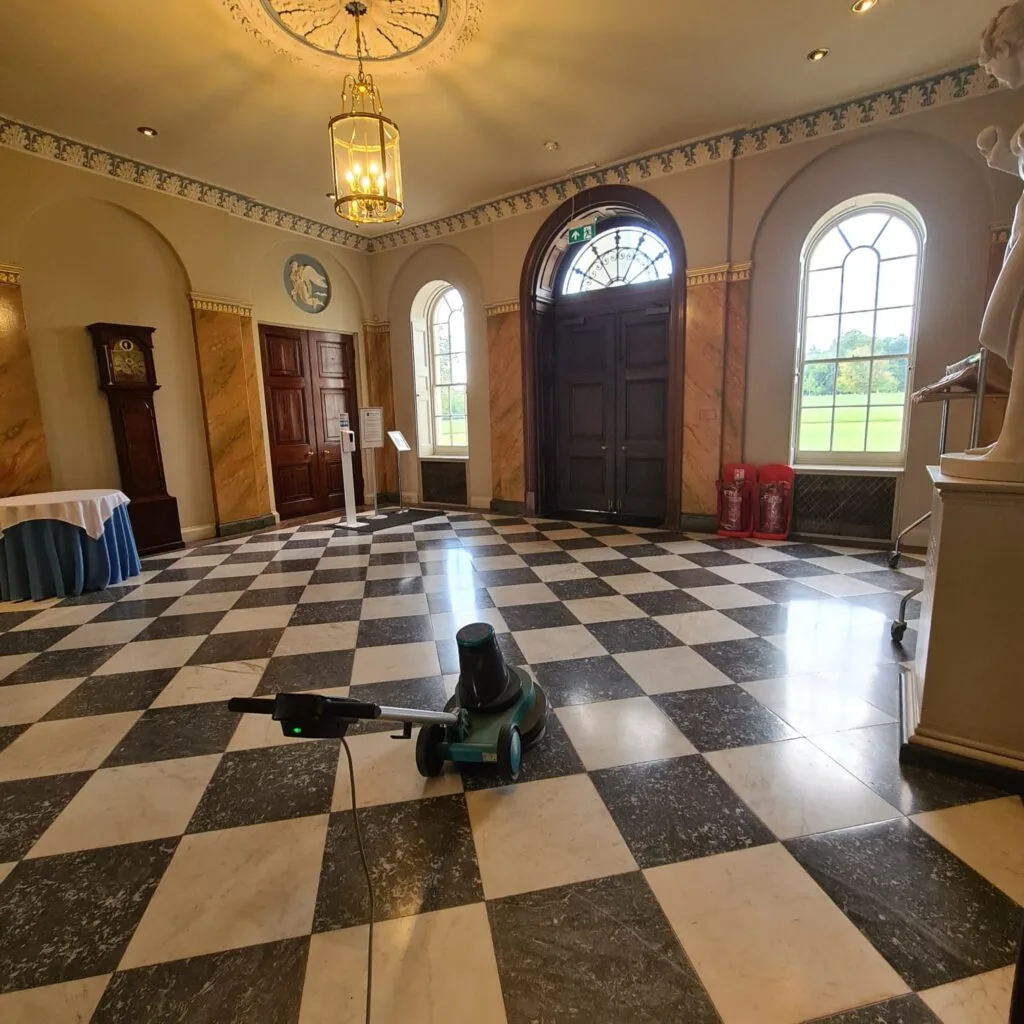 Shiny Floor 2 Stone floor after polishing, shiny finish, Floor Champions Essex